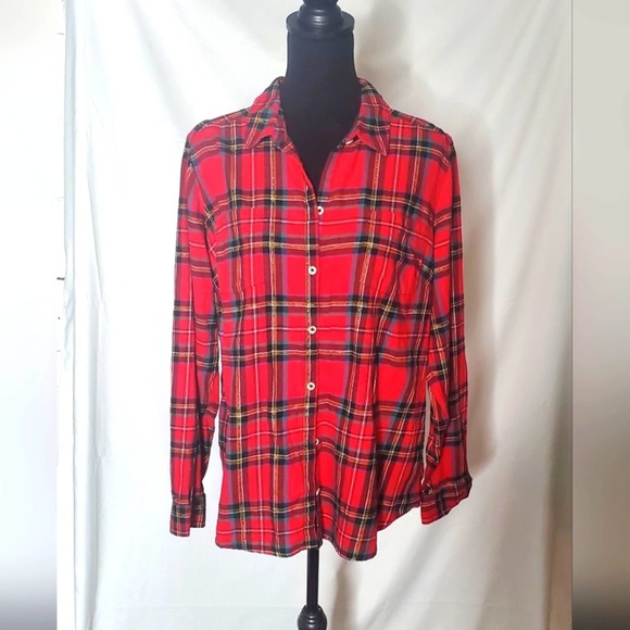Women's Croft & Barrow The Extra Soft Plaid Flannel Shirt - Picture 1 of 5